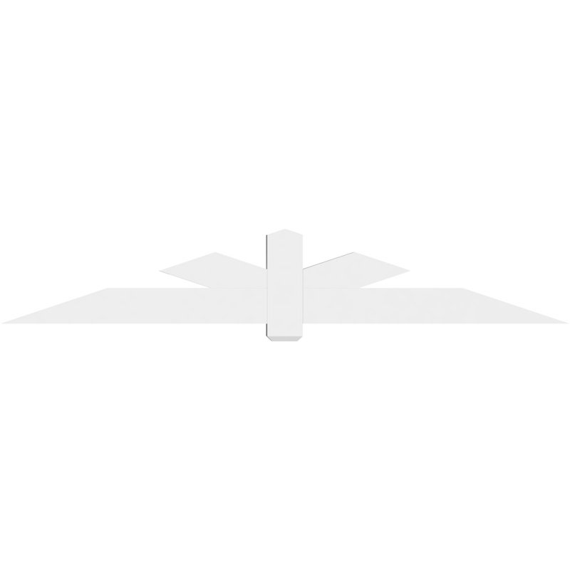 Support de pignon en PVC de qualité architecturale Kennewick, H 16 po x l 96 po (pas: 4/12), P 4 po x F 6 po