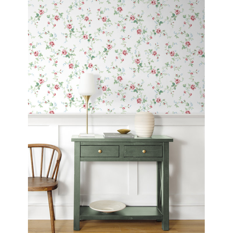 Adarra 5.48m x 52.07cm Satin Peel and Stick Wallpaper Roll, Pink
