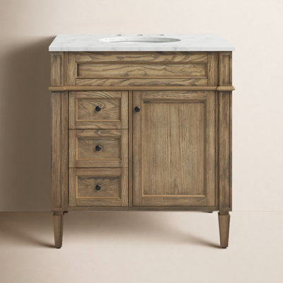Rivers 32'' Single Bathroom Vanity with Marble Top