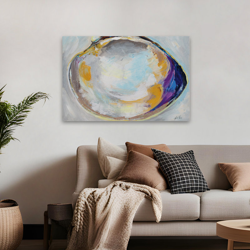 Art bleu et côtier ouvert Quahog II, H 32 po x l 48 po
