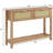 Console Table With 2 Rattan Drawers And Open Storage Shelf-731305551