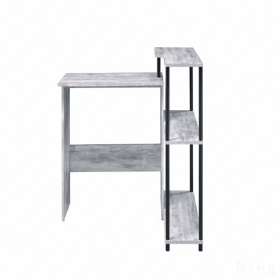 Antique White & Black Finish Writing Desk