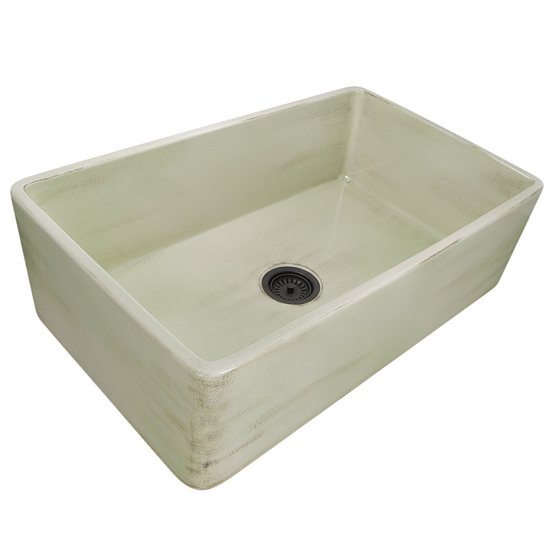 Vineyard 33'' L Single Basin Kitchen Sink, Shabby Green