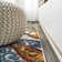Jotunheim Paisley High-Low Orange/Blue Indoor/Outdoor Rug
