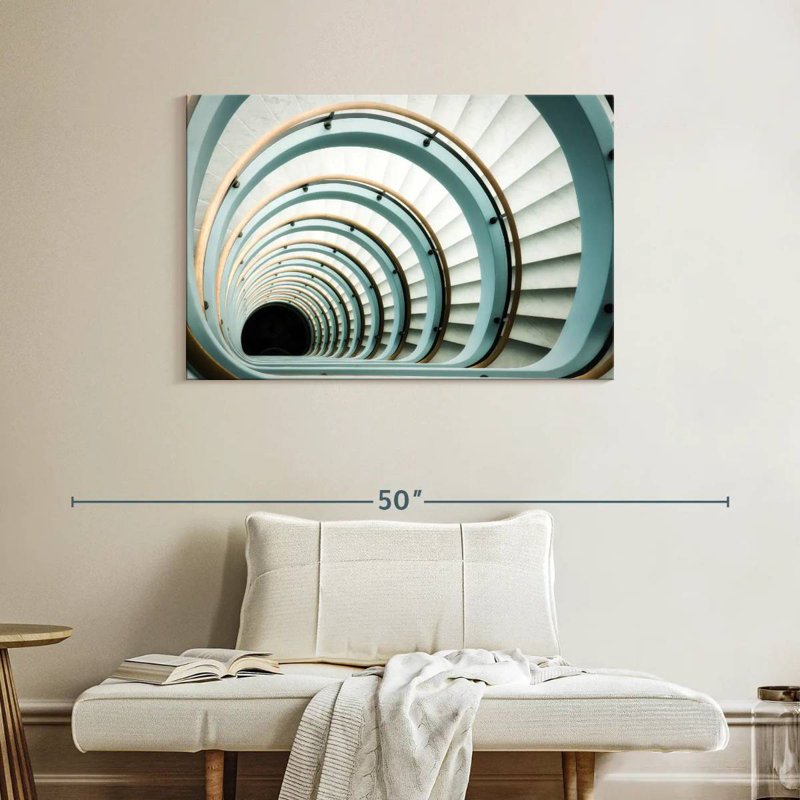 Long escalier, H 26 po x l 39 po