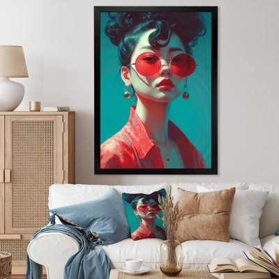 Femme japonaise à la mode V sur toile, impression