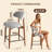Upholstered Solid Wood Barstool Chair-848253282