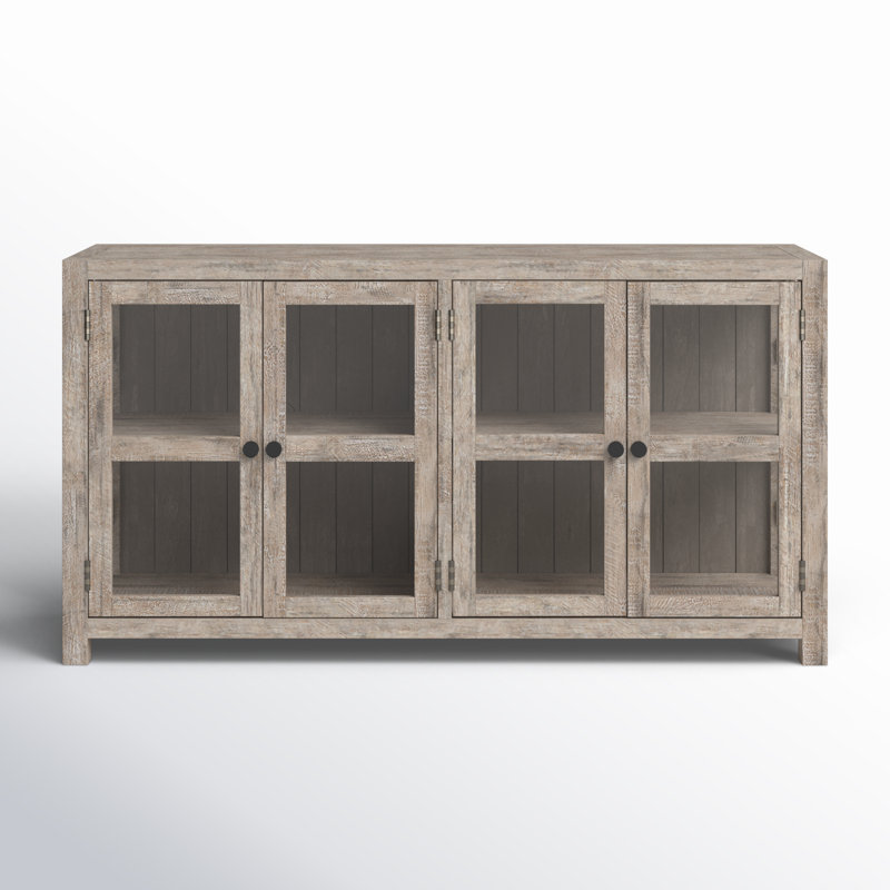 Delphine 68'' Solid Wood Sideboard, Distressed Ivory