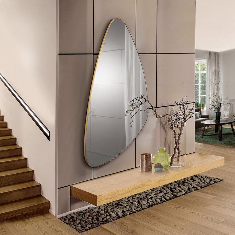 Averill Wood Flat Wall Mirror