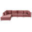 Millings 5 Seater Velvet Sofa & Chaise-34863818-34863812