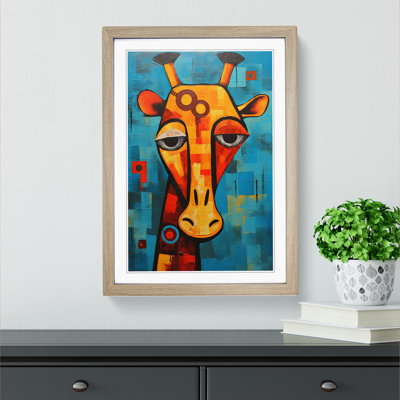 Giraffe Constructivism - Framed Print