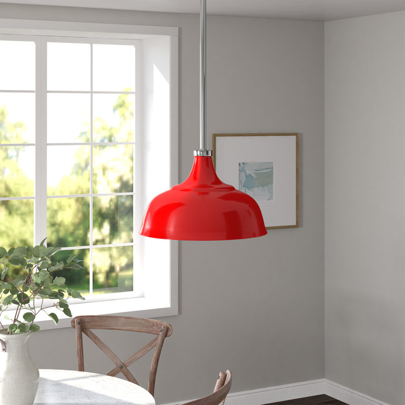 Mackenzie 1 - Light Single Dome Pendant, Polished Nickel