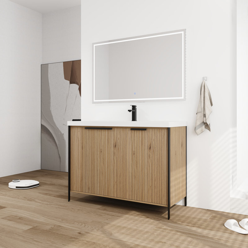 Meuble-lavabo simple 48 po avec plateau en résine