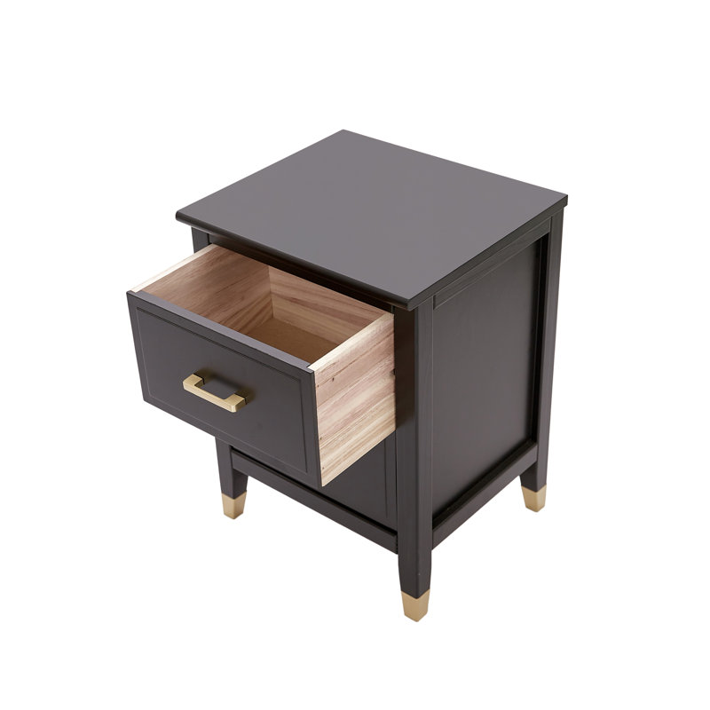Dibble 45cm W Bedside Table, Black