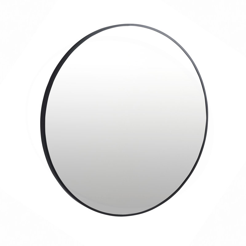 Bathroom Mirror Black Aluminum Frame, 32" x 32"