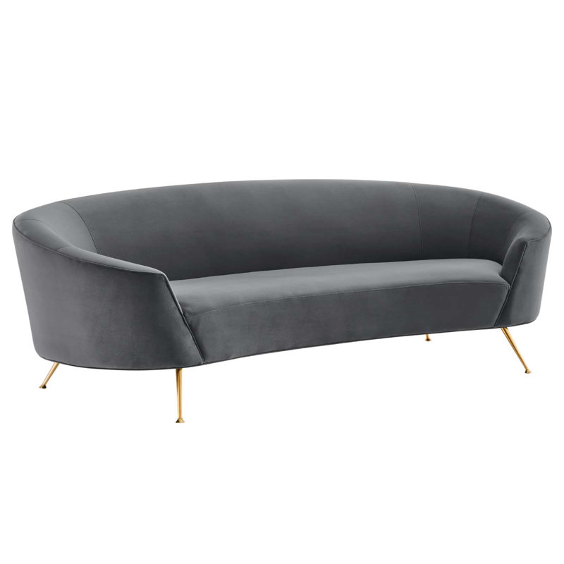 Canapé Marchesa, Velours gris