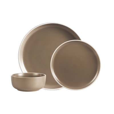 Hannahmarie Porcelain China Dinnerware Set 12 Piece - Service for 4