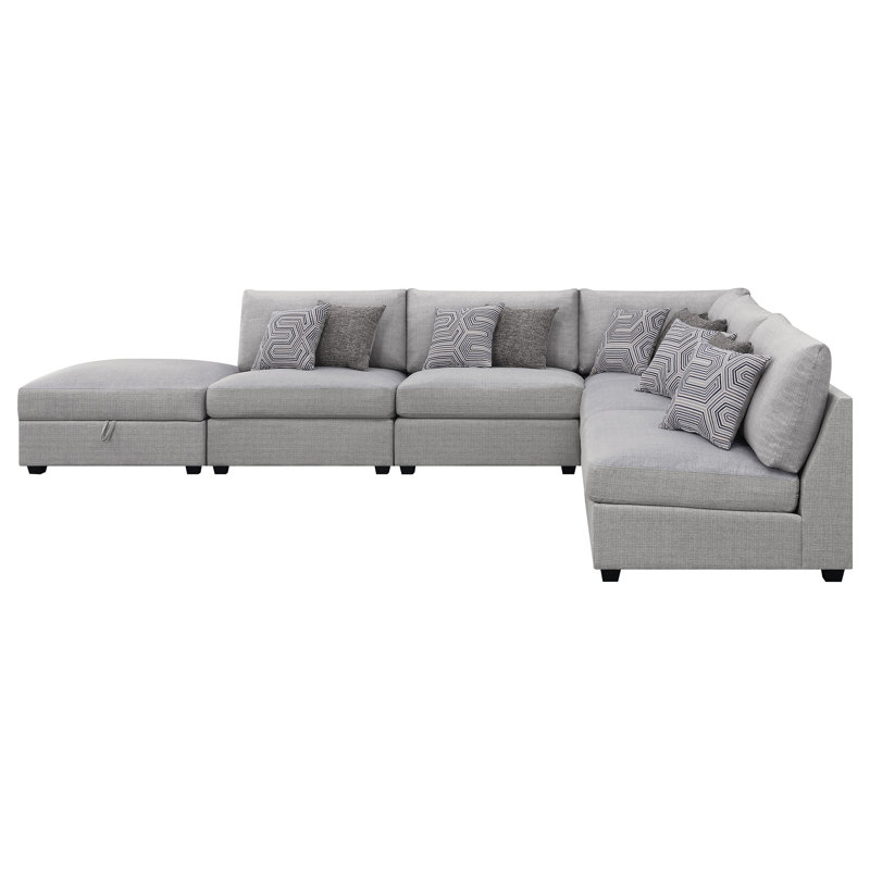Blydenburgh 6-piece Upholstered Modular Sectional Sofa Grey