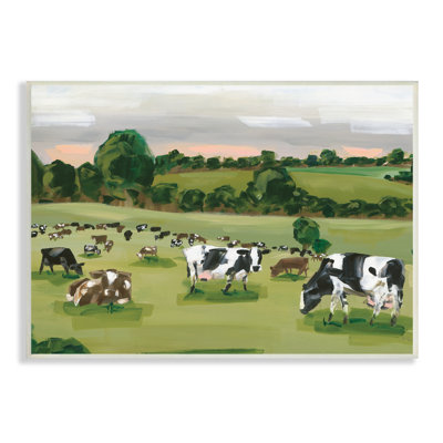 Vaches, prairies, bovins, campagne, plaines du soleil, Hollihocks