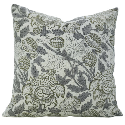 Housse de coussin Fabividine, impressions florales sur lin doux, Akasganga