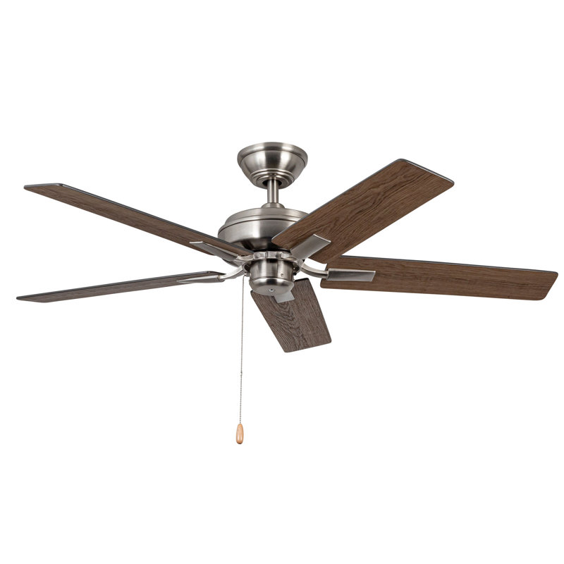 Ventilateur de plafond 52 po Erikson, Noir, Nickel brossé