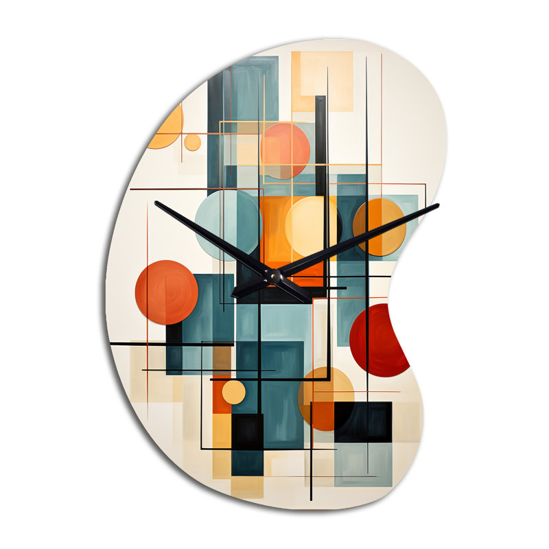 Lehrer - Horloge murale multicolore en forme de flèche - Forme unique, Petit