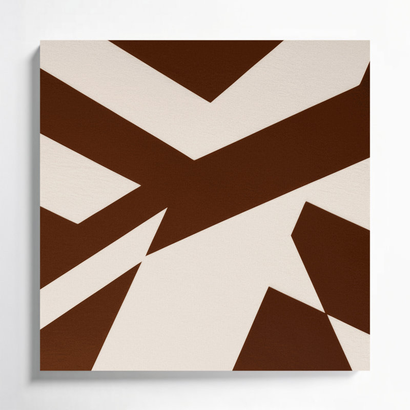 Art mural minimaliste sur toile rouge, H 8 po x l 8 po
