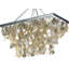  Lustre géométrique unique à 3 lumières avec accents de coquillage-1665319032
