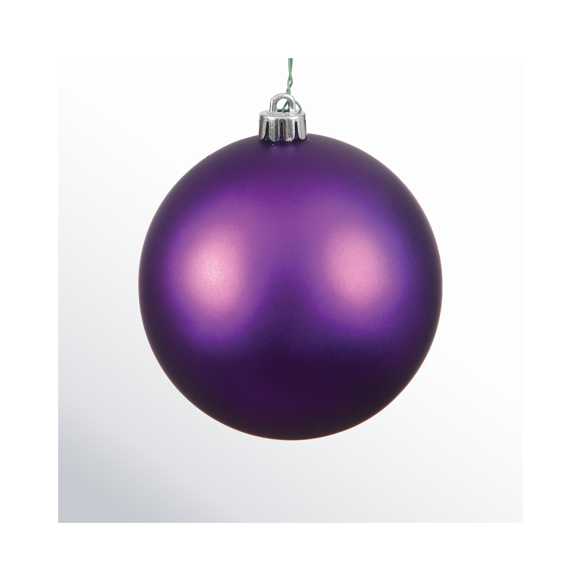 Holiday Décor Ball Ornament, 3" H x 3" W x 3" D, Plum