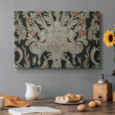 Soie tissée / détail de tissu damassé-William Morris-Toile tendue avec châssis-c. Fin du 19e siècle