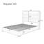 Lit de rangement hydraulique tapissier de taille plateforme, lit de rangement relevable avec tête de lit à DEL RVB, pas de sommier tapissier, velours
