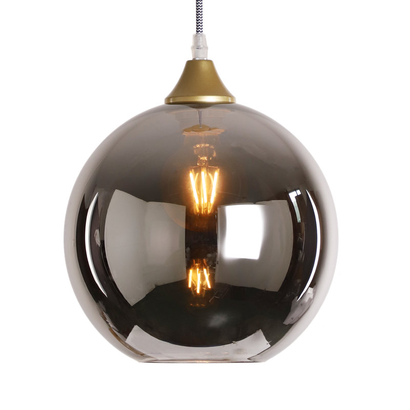Aeva-Louise 1 - Light Globe Pendant, White, Silver