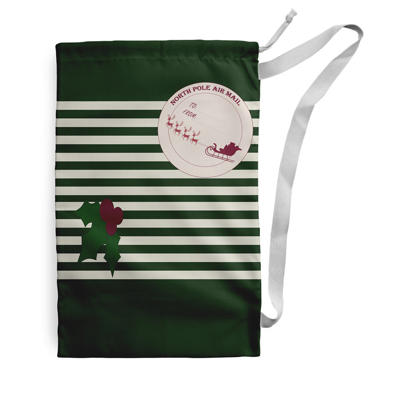 Sac de Noël Holly, Vert, H 29 po x l 18 po