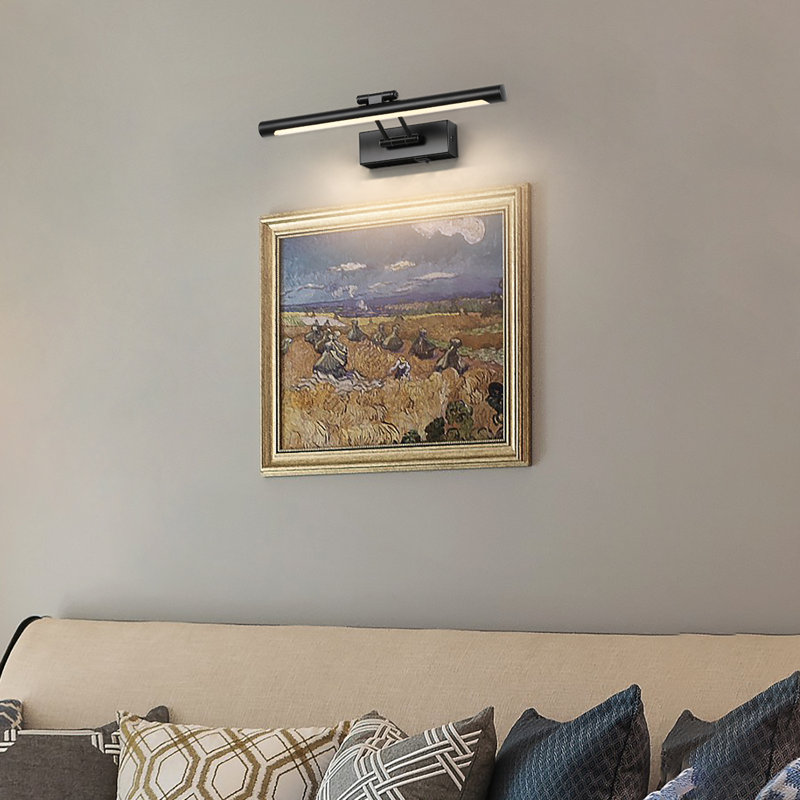 Lampe à DEL 15,75 po avec télécommande, intensité variable, plusieurs couleurs, rotation et minuterie, Noir mat