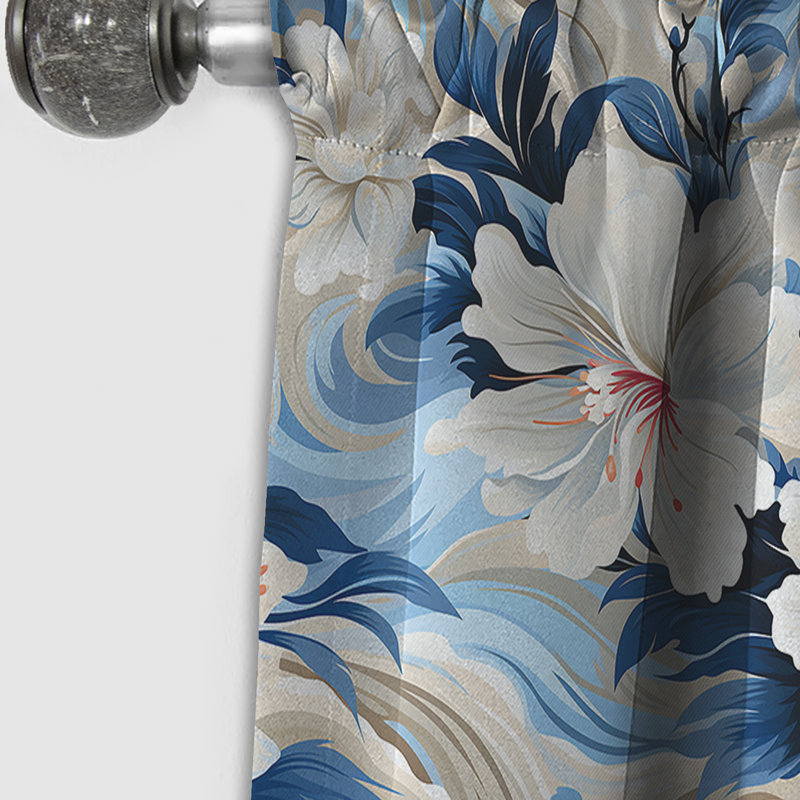 Motif tropical de bord de mer à motif bord de mer, L 52 po x L 108 po