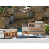 Soleil Patio Chair and Ottoman with Sunbrella Cushions