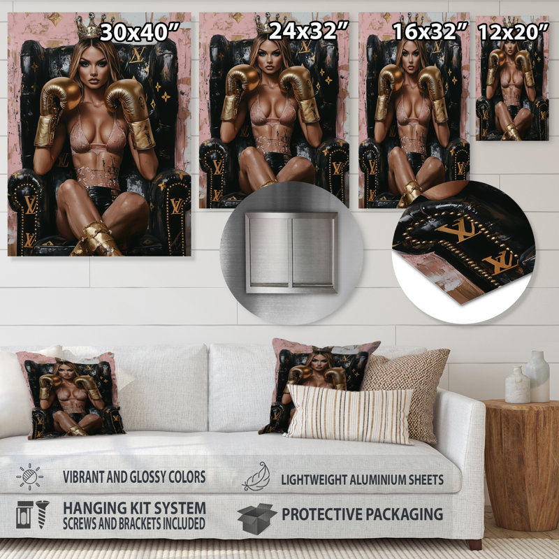 Décoration murale Dukes Up, Sans cadre, métal, H 32 po x l 16 po