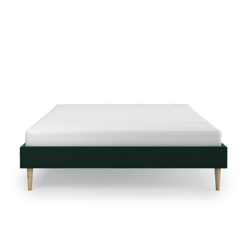 Lilia Upholstered Bed, Green, 160 x 200 cm