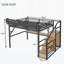 Lit mezzanine avec bureau et station de charge-114224549