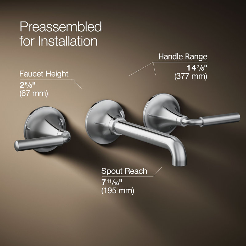 Tone Wall-Mount Bathroom Sink Faucet Trim, Polished Chrome