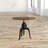 Modern Brown 36" Round Dining Table with Adjustable Height Crank