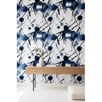 Papier peint dynamique abstrait sur fond blanc