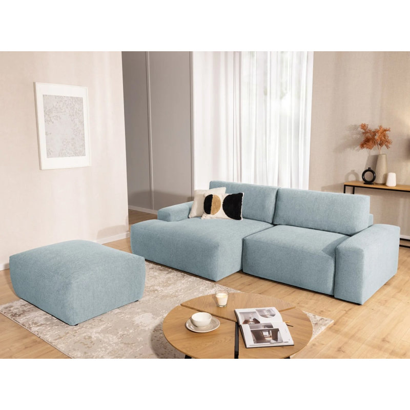 102 Wide Ottoman, Light Blue
