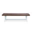 Bancs d'extérieur Carlisle, brun foncé sablé + blanc (ensemble de 2)
