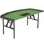Poker Table Foldable, 72" Portable Folding Casino Blackjack Table for 8 Players, 220 LBS Capacity, Felt Surface, Cup Holders, Chip Tray, Dealer Spot, Padded Rails, Texas Holdem Game, Green