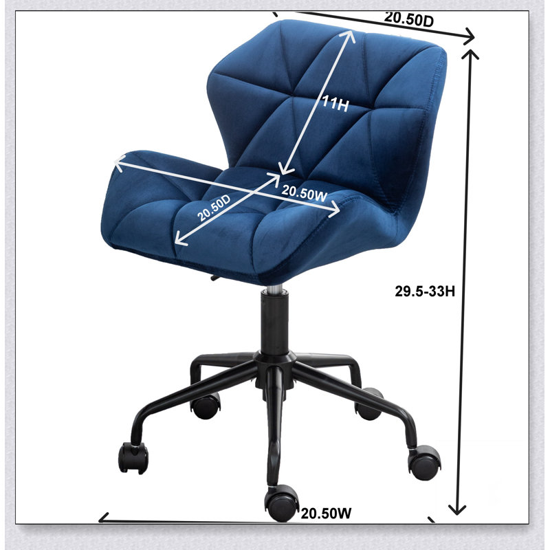 Chaise de bureau pivotante Eldon, Bleu