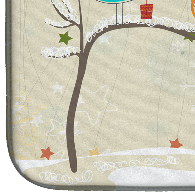 Tapis de noël d’carélie ours pour chien de noël entre amis