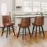 Tabouret de comptoir pivotant rembourré Arleine