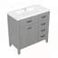 Meuble-lavabo polyvalent avec lavabo intégré et grand espace de rangement