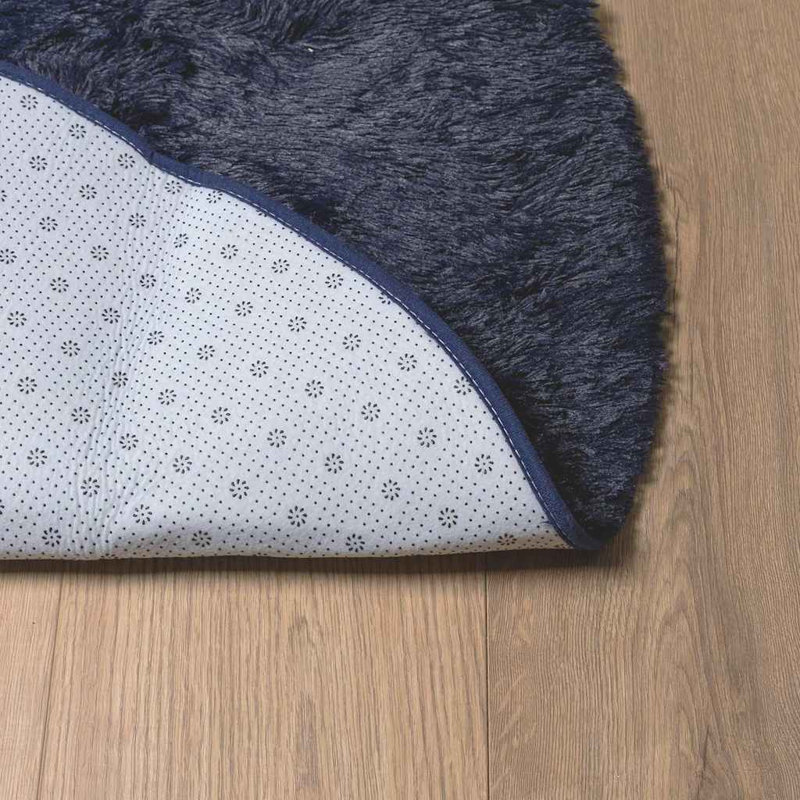 Shaggy Rug High Pile NAVARRA Navy Polyester, Oval 200 x 300cm
